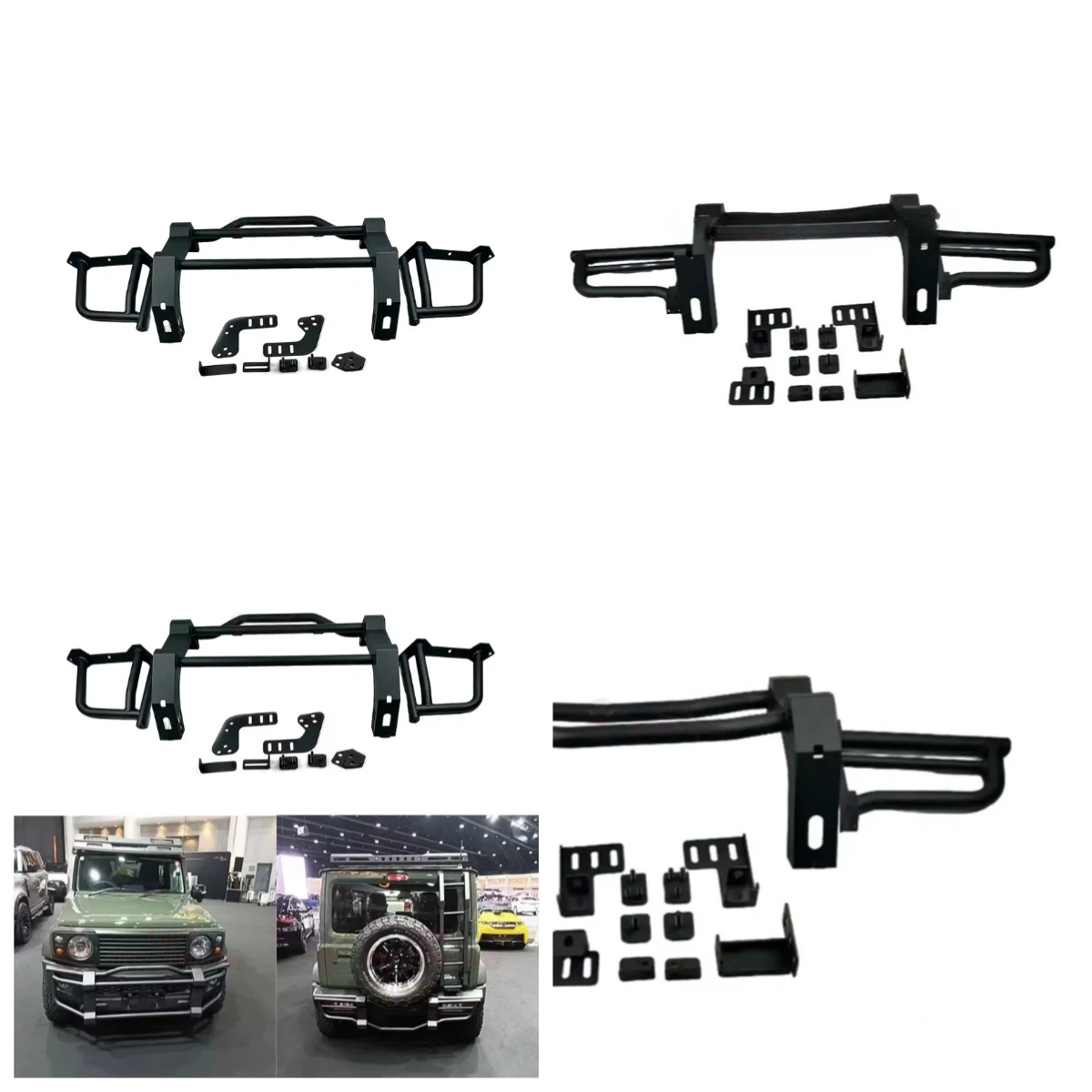 

Stlf Heavy-Duty Steel Front Winch Bumper Bull Bar For 2018-2025 3/5-Door 4x4 Offroad Mount Bumpers Guard