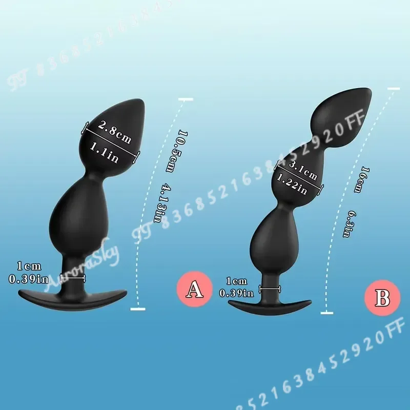 Wearable Anal Plug with Steel Balls Inside Anal Bead Butt Plug Fake Dildo Adult 18 Sex Toy for Unisex