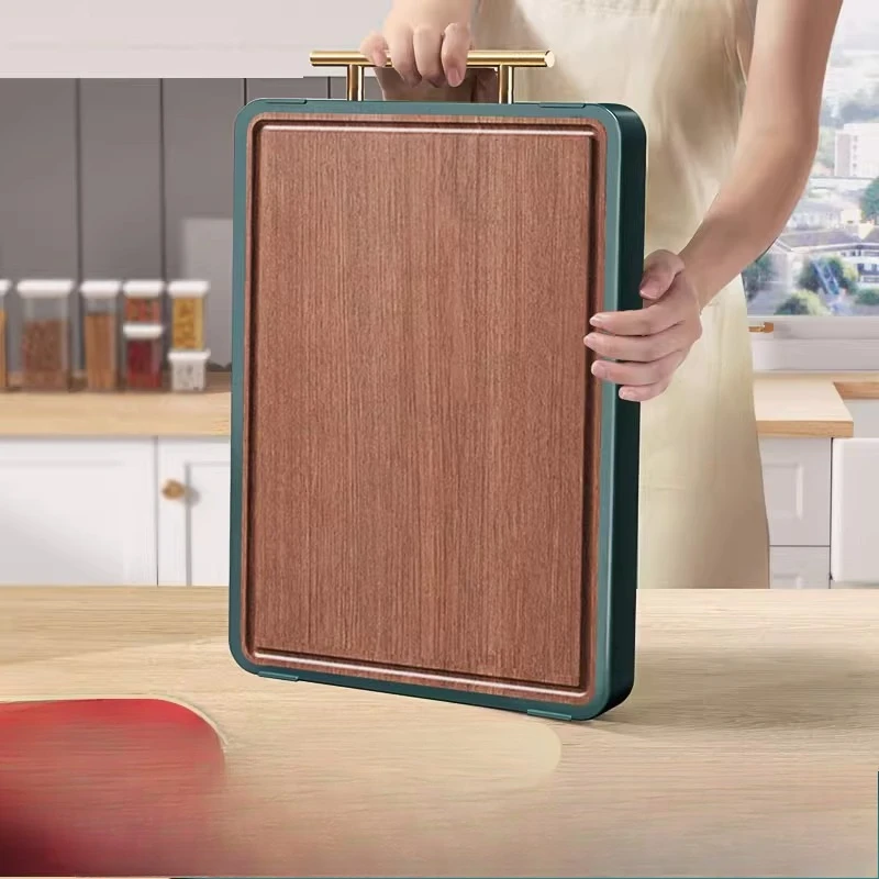 

Household kitchen special antibacterial, anti-mildew stainless steel food grade, solid wood cutting board