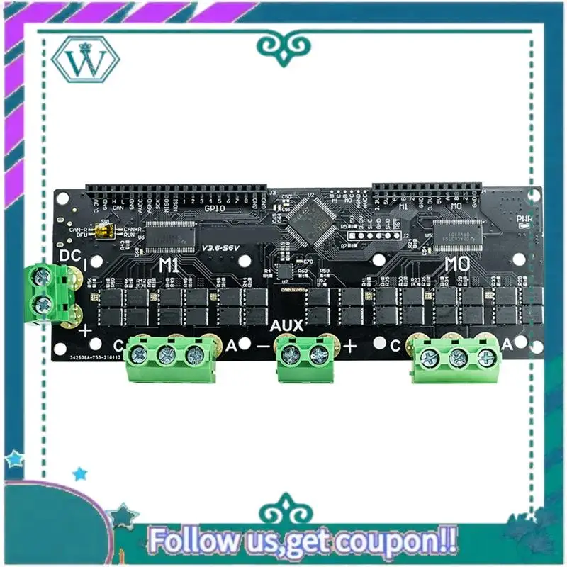 Upgraded MKS XDRIVE Xdrive3.6 56V Dual Motor FOC BLDC Controller Board For AGV-Servo, High Precision, Odrv V3.6 Based Upgrade Ki