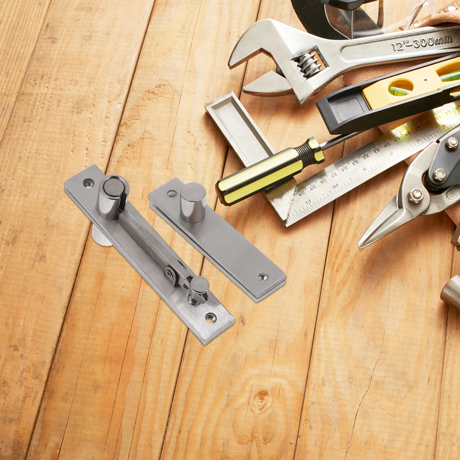 

2 шт. Двойные поворотные петли для тяжелых дверей из нержавеющей стали с самозакрыванием, для кухни и ванной, вращение на 360 градусов, скрытая осевая фурнитура