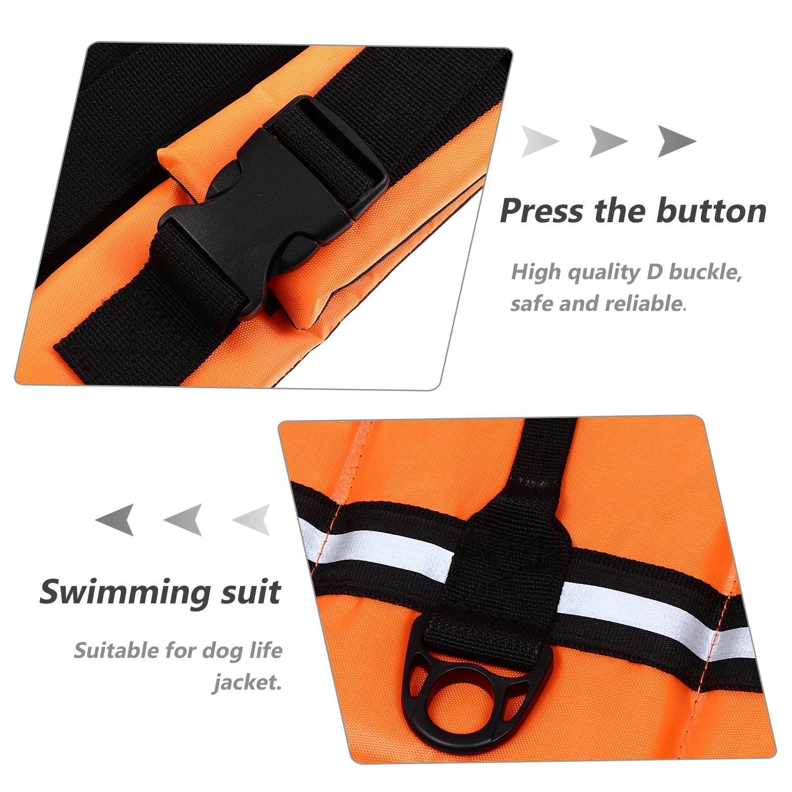 

Vest Puppy Preserver with Reflective Strips Breathable Quick Release Buckles for Swimming Pool Beach Boating Pet Supply