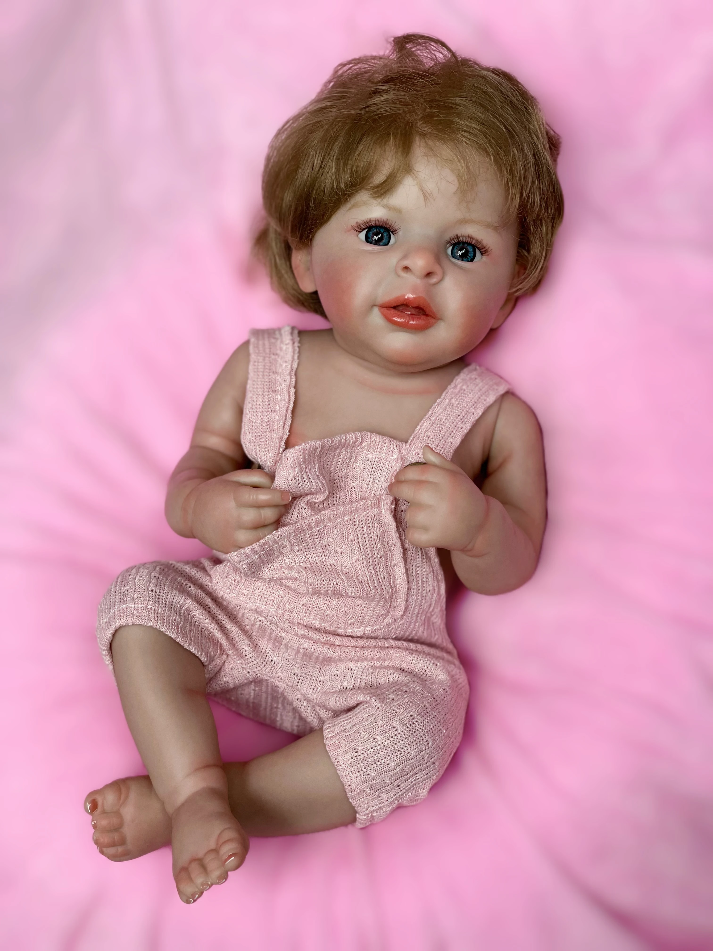 18 Inch Full Body Silicone Girl Soft Touch Bebe Newborn Doll Lovely Lifelike Bebe Reborn Doll