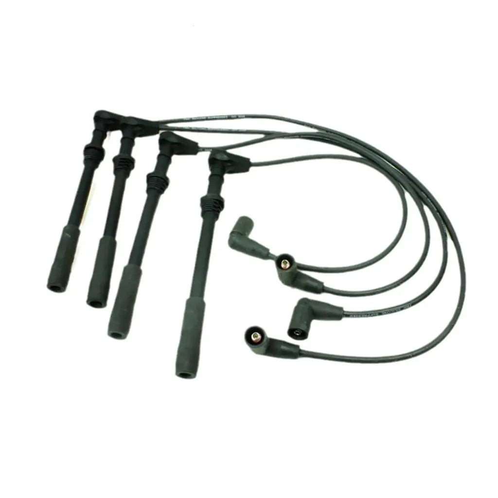 4-Piece Ignition Wire Set High Tension Spark Plug Lead Lines for Chery A1/X1/M1 SQR473F Engine Replacement Part S12-3707170CA