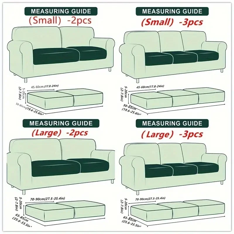 2/3pcs Waterproof Couch Covers Stretch Sofa Cushion Covers Sofa Seat Cushion Slipcover Cushion Bedroom Living Room Home Decor