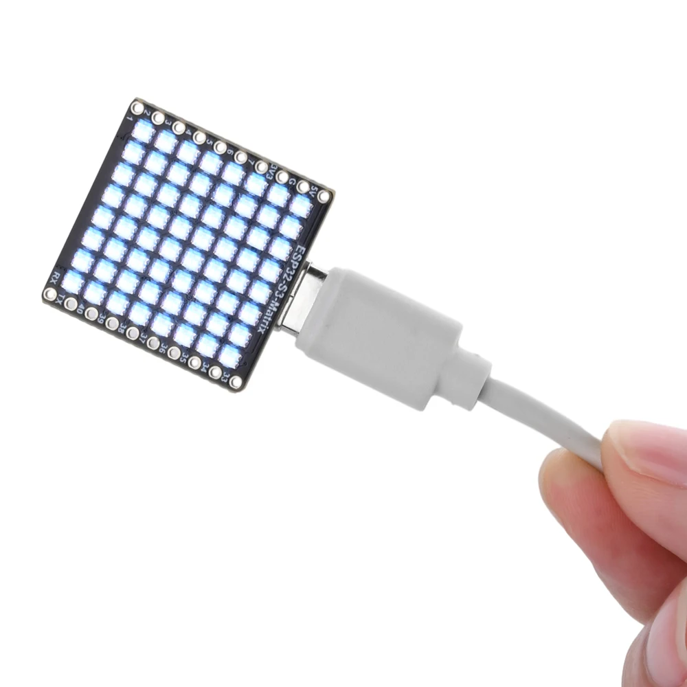ESP32-S3 Mini-Entwicklungsboard WIFI BT BLE 5 8x8 RGB LED-Matrix an Bord für Elektronikprojekte – Detail 13