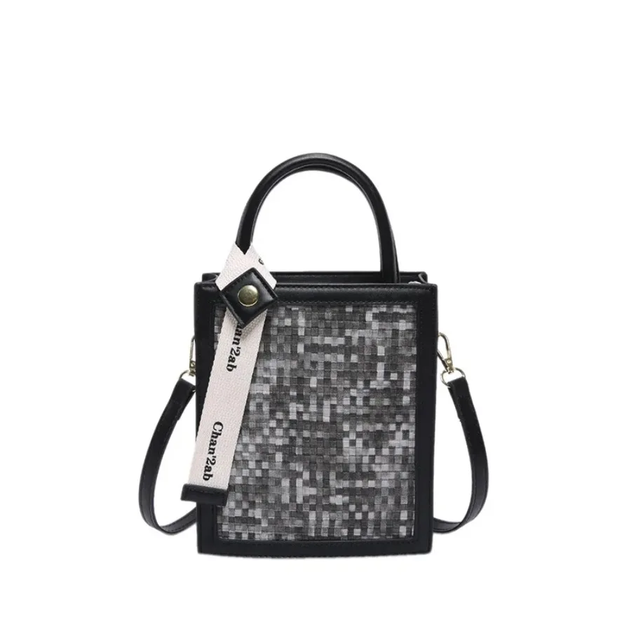

New fashion simple summer popular shoulder niche small square bag handheld crossbody women's bag trend color collision handbag