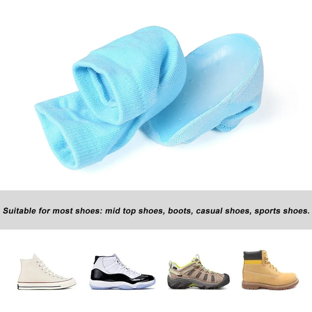 Verstärkte Höhen-Maximierungs-Socken Sport 2,5/3,5cm Halb Unsichtbare Höhenvergrößerungs-Einlegesohle Rutschfeste Unsichtbare Fersenheber Schuhzubehör – Detail 4