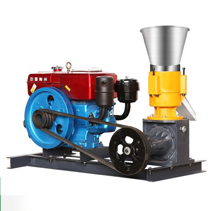 

Diesel Feed Pellet Machine Chicken Pig Duck Goose Cattle Sheep and Fish Feed Tool Corn Straw Processing and Pelletizing Machine