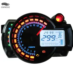 For KOSO RX2N Speedometer Motorcycle Meter LCD Digital Dashboard Odometer 7 Colors Backlight Moto Instrument Accessories