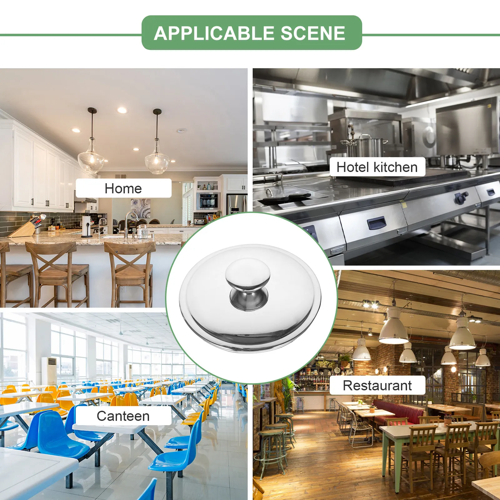 Replacement Stainless Steel Seasoning Pot Lid Drop Resistant Shatterproof Smooth Scratch Resistant Universal Oil Jar Cover