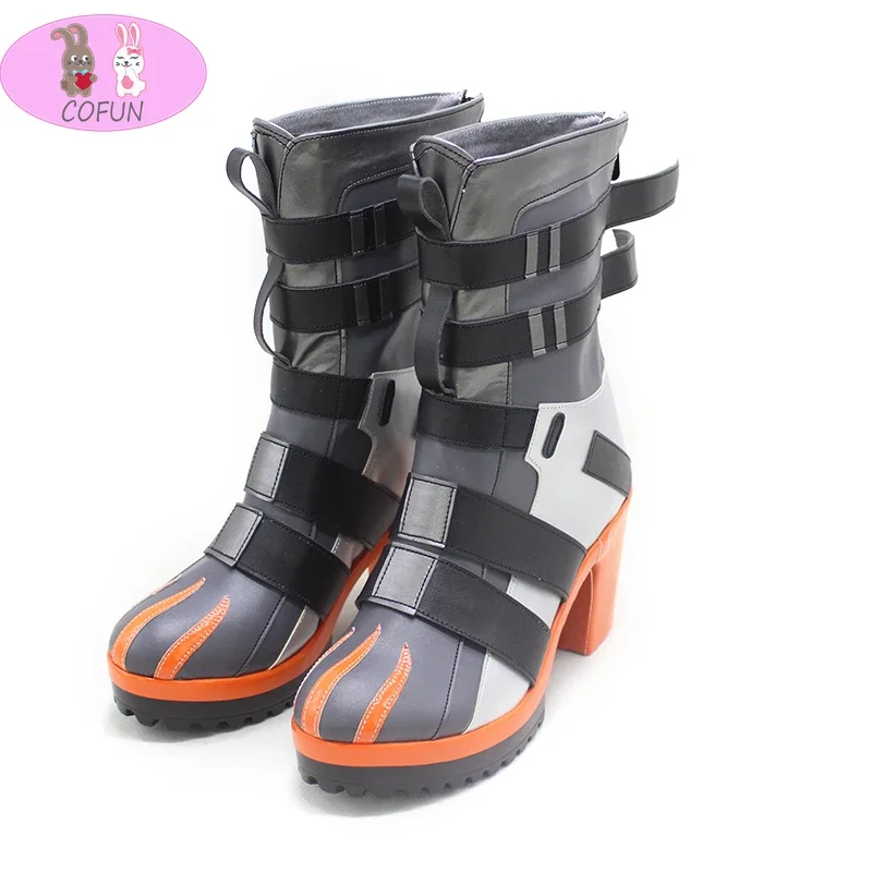 COFUN Anime! Vtuber NIJISANJI Nocytx Alban Knox Cosplay Shoes Boots Game Halloween Party Outfit PU Leather Women Men