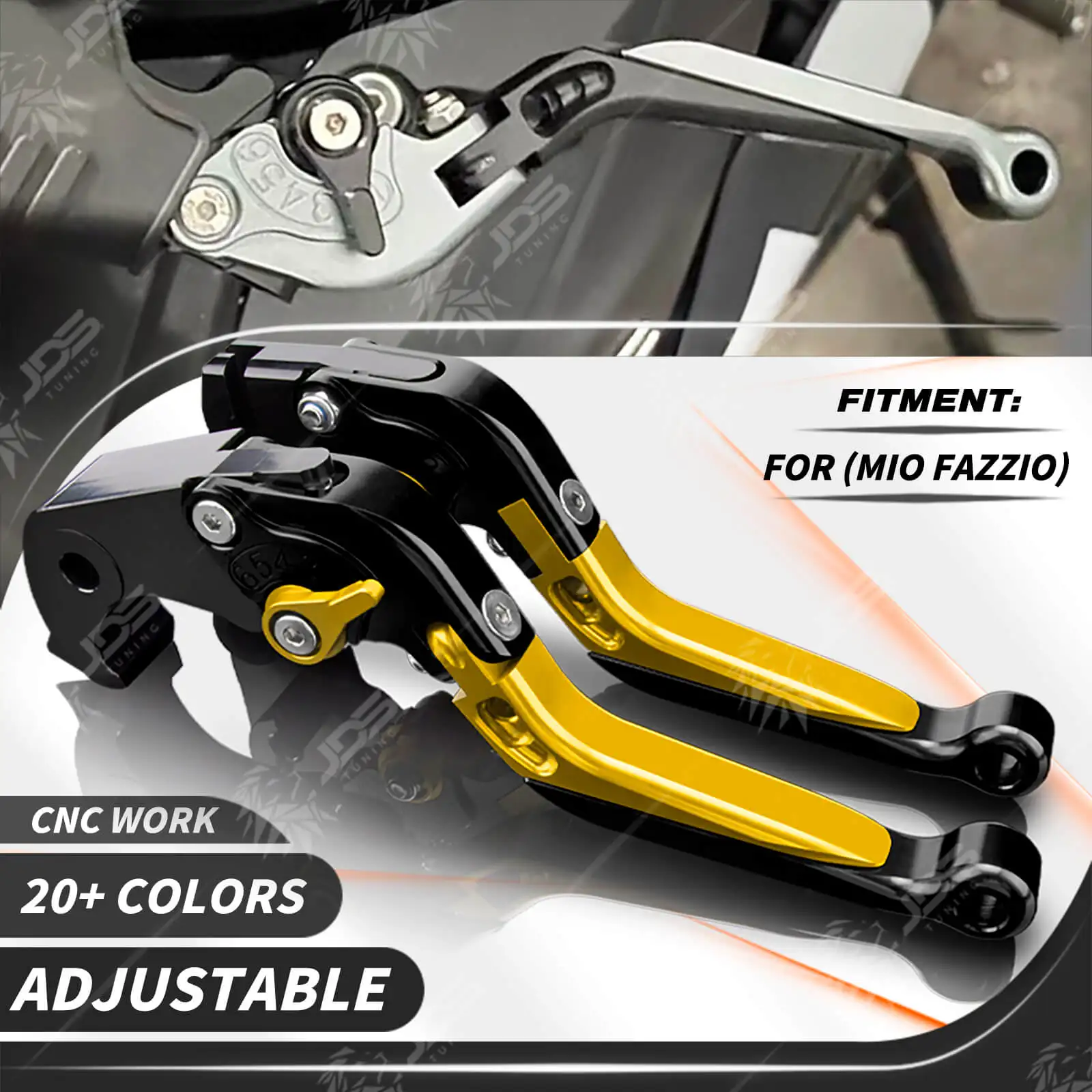 

For Yamaha MIO FAZZIO 125 2022-Present Clutch Lever Brake Lever Set Adjustable Folding Handle Levers Accessories