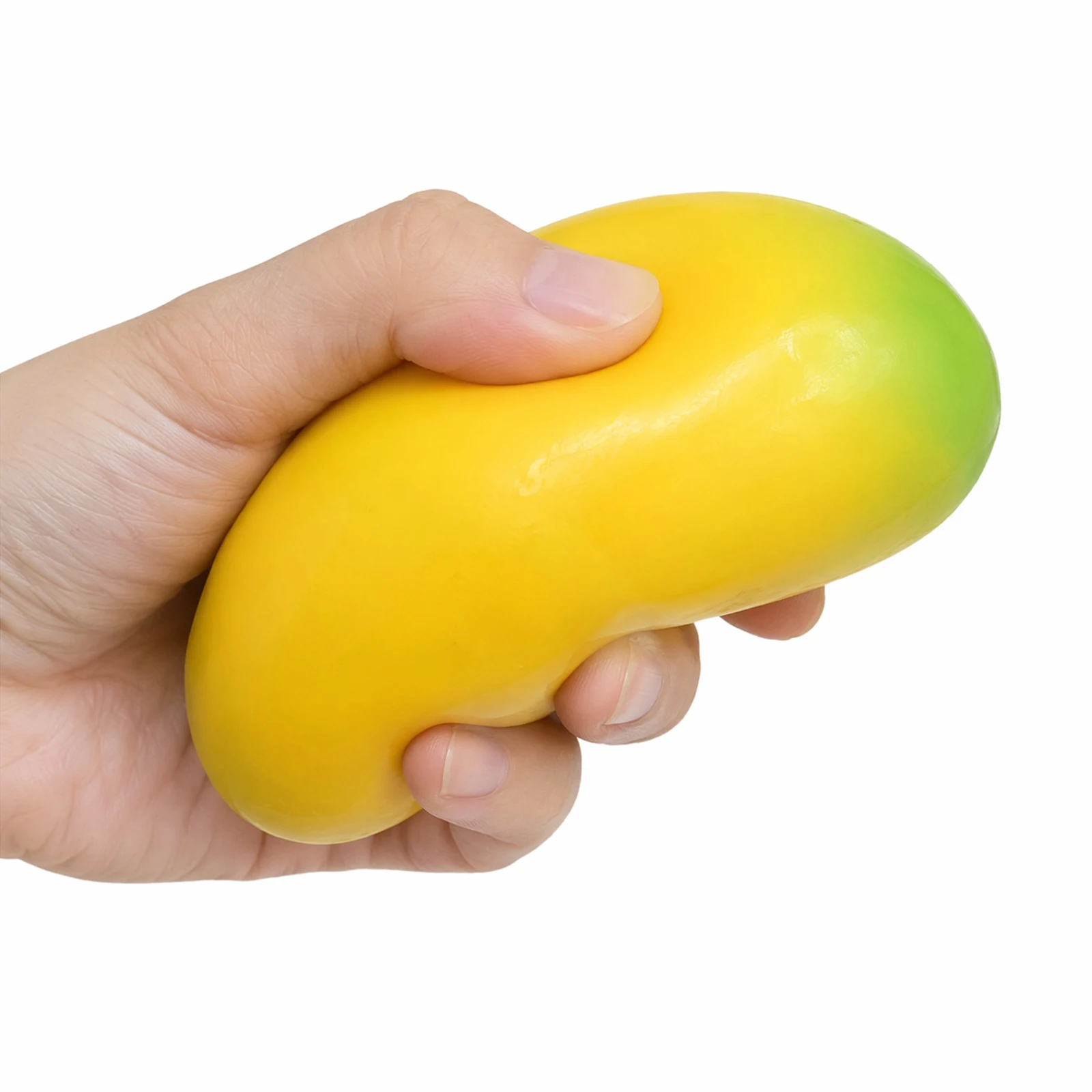 Color-Changing Mango Sensory Fidget Toy Lightweight Stretchy Mango Squeeze Ball for Kids Adults Workplace Study Travel Parties