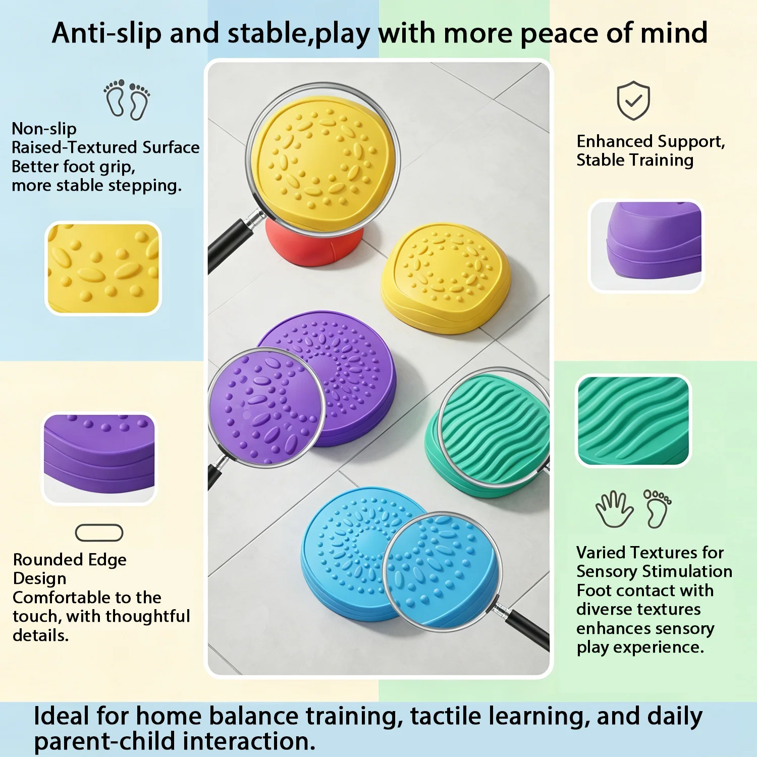 6 piezas de piedras de equilib - Stepping Stone Foam reseña y precio