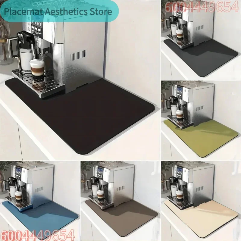 Coffee Machine Non-slip Pure Multi Color Waterproof Heat Resistant Easy Clean Mat Carpet for Kitchen Countertop Home Decor