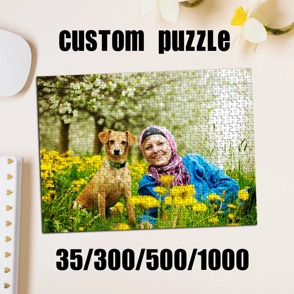 35/300/500/1000pcs Personalized Custom Photo Puzzle photo Toys for Kids Gifts