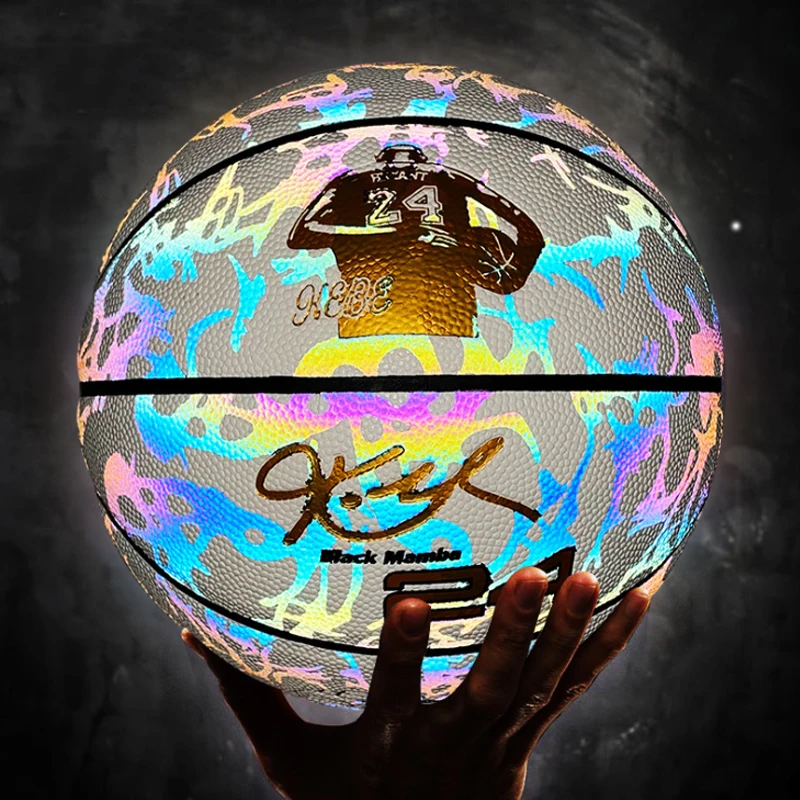 1 ชิ้น Kobe's Glow สะท้อนแสง Night Glow บาสเกตบอลของขวัญวันเกิด Limited Edition เกมการฝึกอบรม 5, 6, 7 เรืองแสง