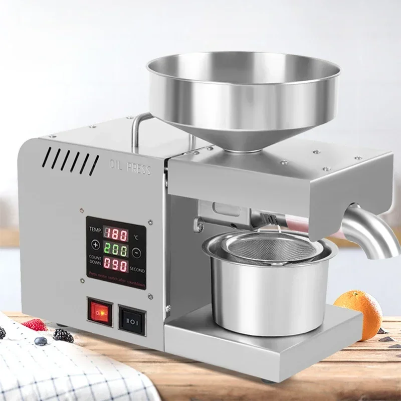 X5S умный бытовой пресс для масла 3-5 кг/ч пресс для пищевого масла из нержавеющей стали пресс для арахиса/кемпинга пищевое масло DIY кухня