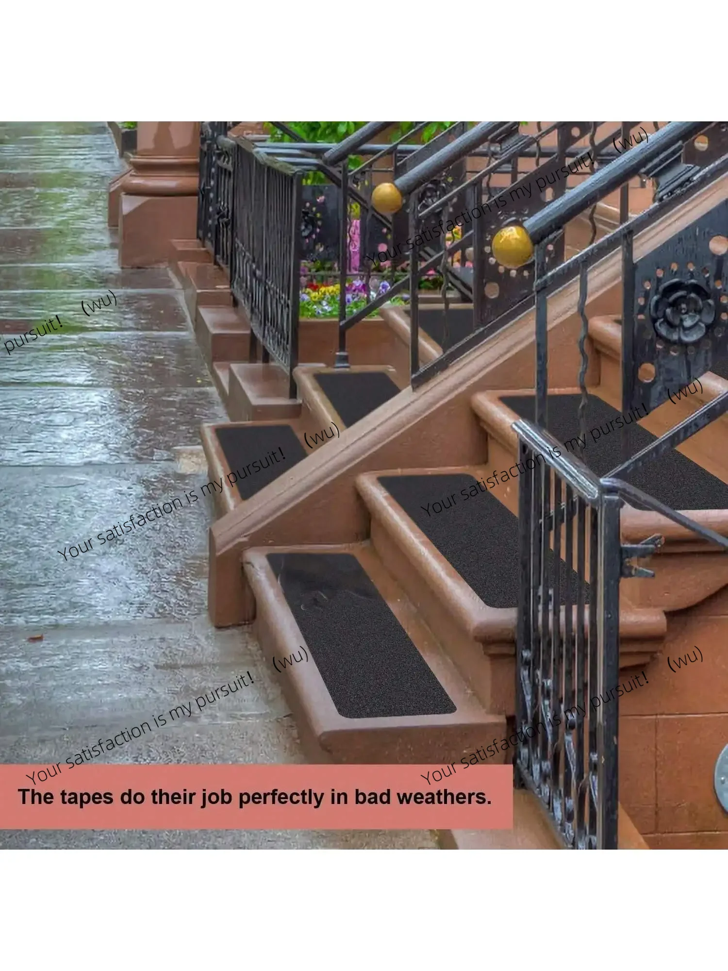 1pcs Non Slip Outdoor Stair Treads,Non Skid Heavy Duty Traction Adhesive Step Stripes for Staircase,Skateborad and Deck