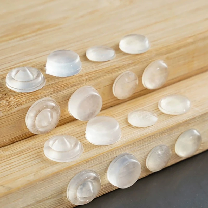 Transparante Siliconen Anti Slip Sticker 8x1.5/12x4mm zelfklevende Zachte Korrels Deurklink stopper Demping Protector Mat