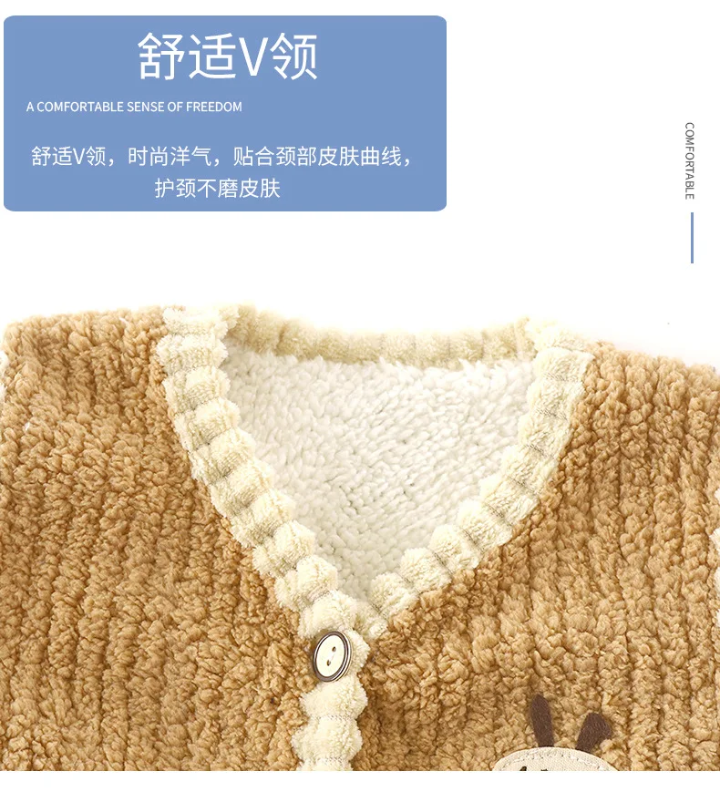 Jacke im Taschen-Design, weiße Kante, Mädchenweste, Frühling/Herbst, Baby-Ärmellose Jacke, Unisex-Cardigan mit Knöpfen, Jungen- und Kinderbekleidung – Detail 7