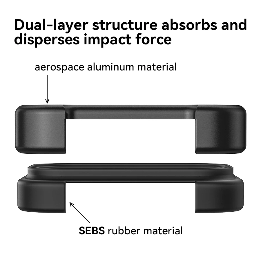 Echte aluminium SEBS rubberen metalen bumper dubbelwandige ARC-hoes voor iPhone 18 17 Pro Max Air uniek ontwerp hoge sterkte hoes