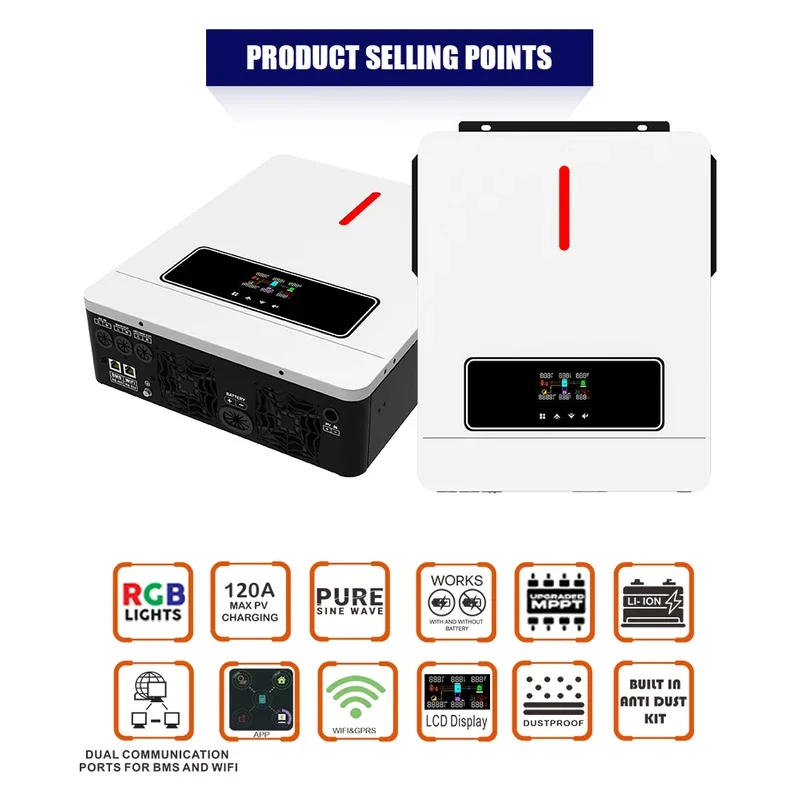 NEXT POWER NM ECO 4.2kw 6.2 Solar Inverter Dual Output On/Off Grid System AC MPPT 1 Phase Inverters