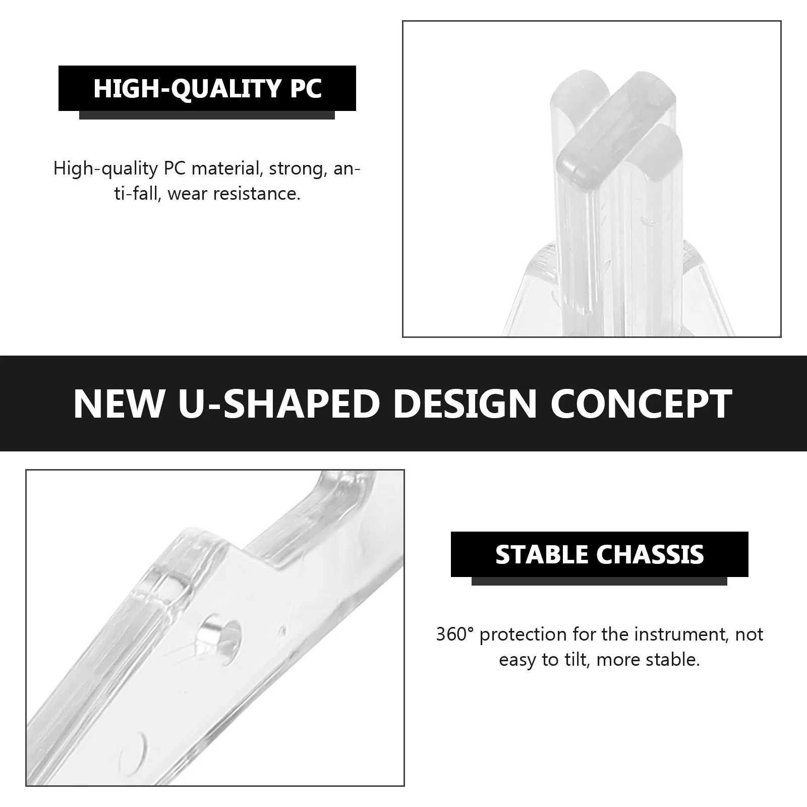 

Clarinet Four- Legged Holder Stand Detachable Folding Sax Tripod Flute PC Material Bracket