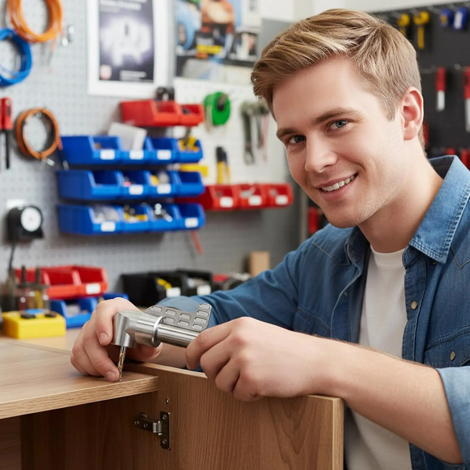 

Right Angle Drill Adapter 105 Degree Socket Extension Attachment 1/4 Inch Screwdriver Bits For WarehouseGarageConstruction