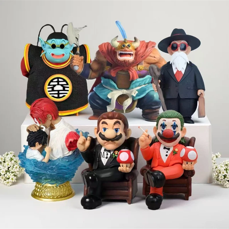 

Anime Mario Game Figures GK Godfather Mario Maurer Action Figures Statue Ornaments PVC Dragon Ball Model Collection Toys Gift