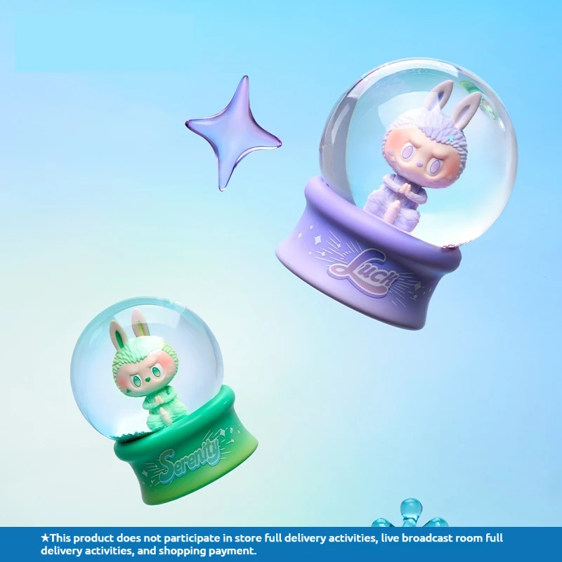 

GenuineLabubu The Monsters Big Into Energy Series Blind Box Lighting Crystal Ball Dreamy Desktop Ornament Children Surprise Gift
