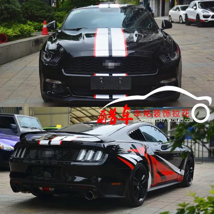 

New Custom Modified Car Stickers FOR Ford Mustang GT500 Body Decoration Car Film Vinyl Car Decal Accessories