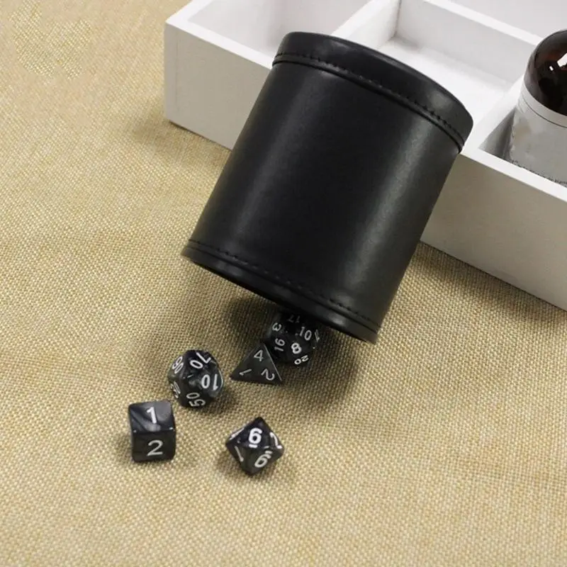 Juego Dices Cup PU Dices cuero Rolling Cup