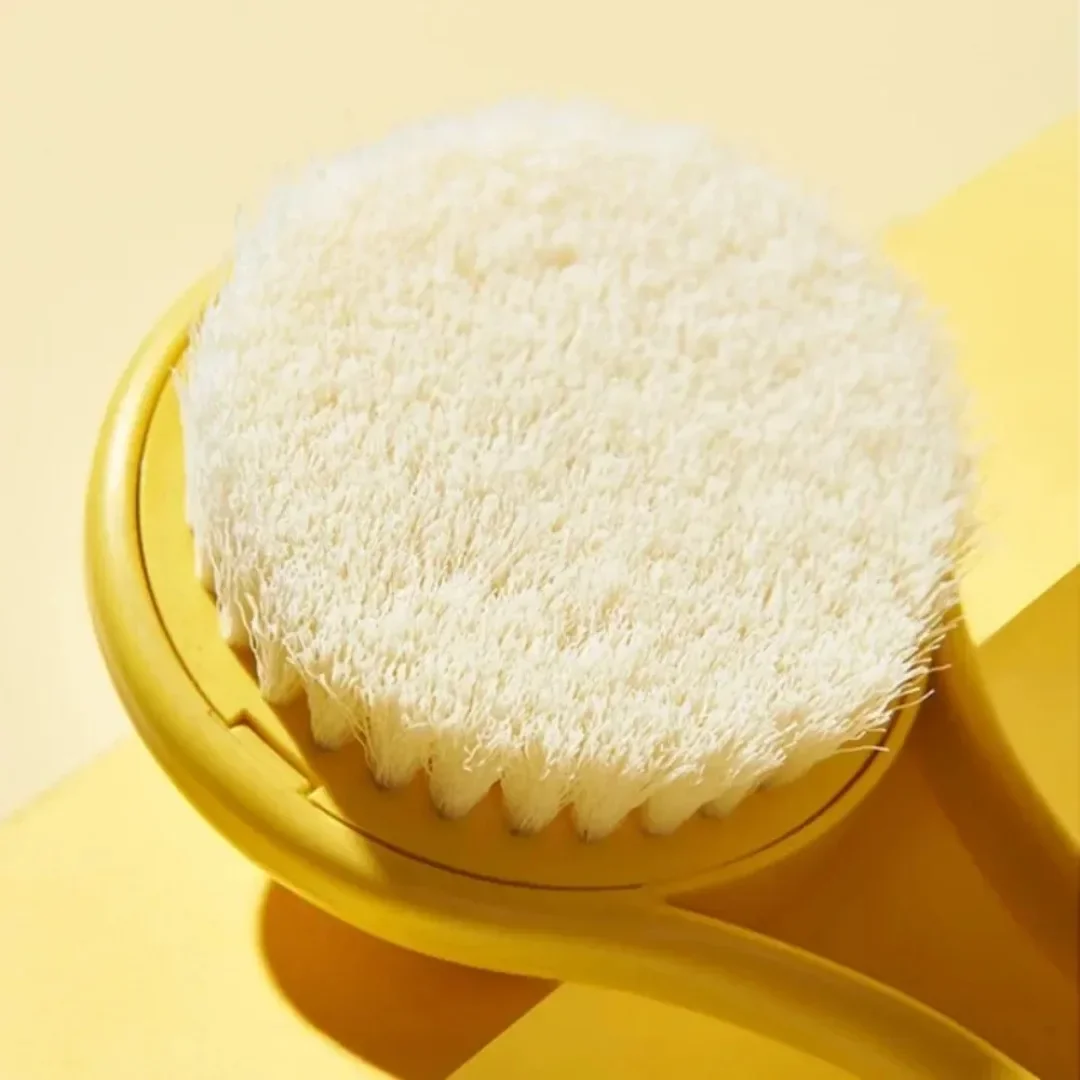 

Yellow Duck Bath Back Scrubber Brush Bath Shower Nylon Scrubbing Brush with Handle Exfoliating Body Scrub Skin Massage Bath Tool