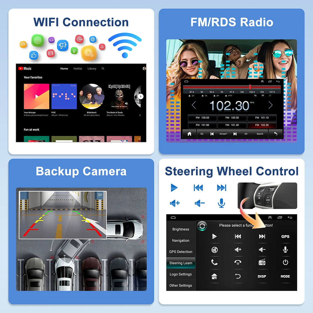 8in IPS Touchscreen Car Screen Radio Player 2+32G Android 15 Car Stereo for Chevrolet Silverado 2007-2018 GMT900/K2XX, for Chevrolet Tahoe 2007-2014 GMT900 with Wireless Carplay Android Auto GPS WiFi Bluetooth SWC Mirror Link Split Screen view 3