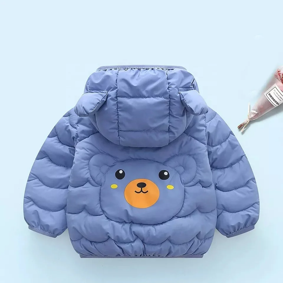 Chaqueta de plumón de invierno para niños y niñas, Parka de lana gruesa de piel suave cálida, abrigo cortavientos con capucha para niños