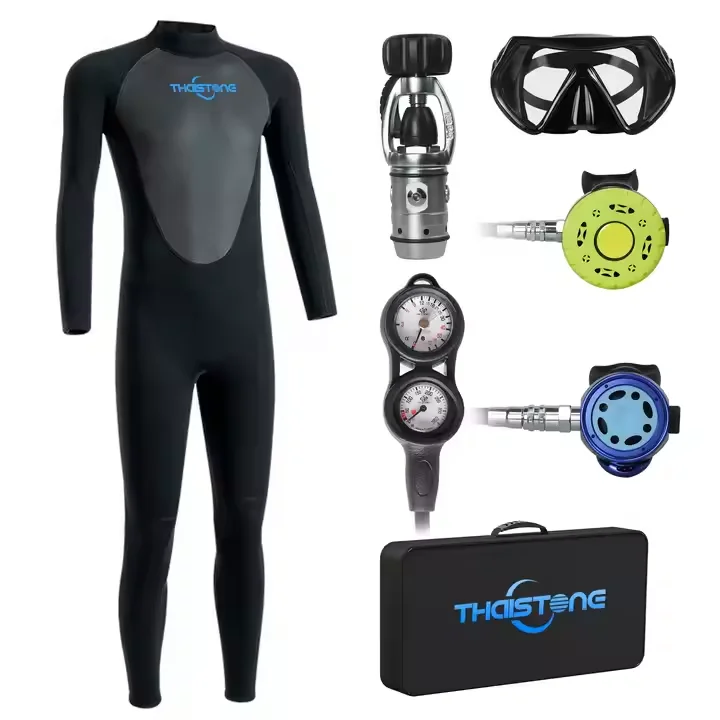 

Diving Gear Bag Set Wetsuit Diving Breathing Regulator Pressure Reducing Valve Mask Depth Gauge Underwater Snorkeling Equipment