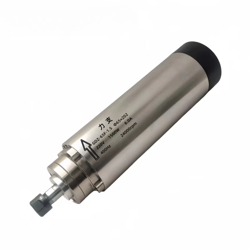 

Carving Machine Air-cooled Spindle Motor 1.5KW-22V Diameter 65high-speed Spindle 24000rpm Cnc Motor Spindle