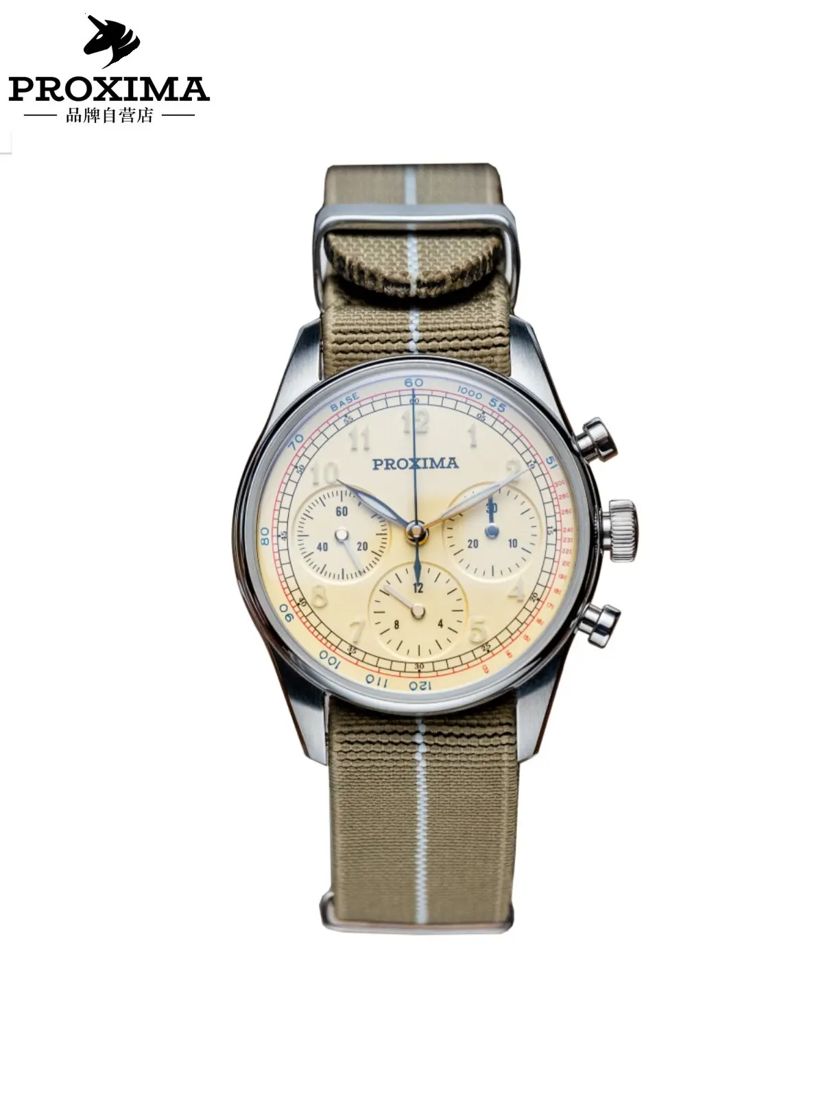 

PROXIMA Men's 39MM, ST1902 Manual Mechanical Chronograph, Men's Watch with Transparent Back Sapphire Crystal PX1725