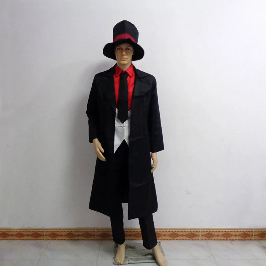 Chapéu preto vilão chefe bh halloween cosplay traje uniforme festa de natal roupa personalizar qualquer tamanho