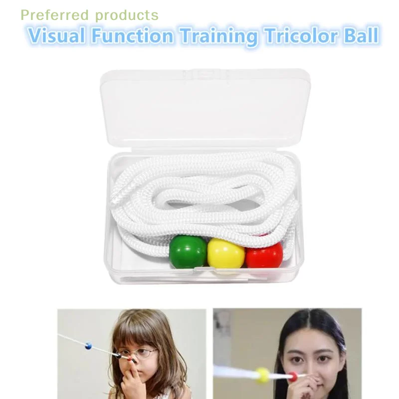Sports Eye Sight Training Tool - Three Beads Brock String for Vision Convergence Insufficiency Target Pointing Practice