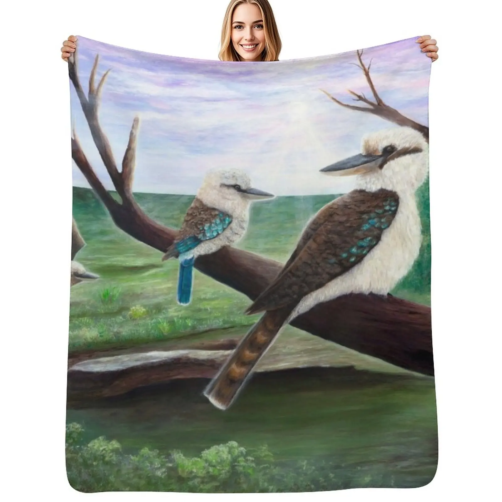 Kookaburra Haven Throw Blanket Kid'S funny gift Bed covers Soft Plush Plaid Luxury Thicken sofa bed Blankets