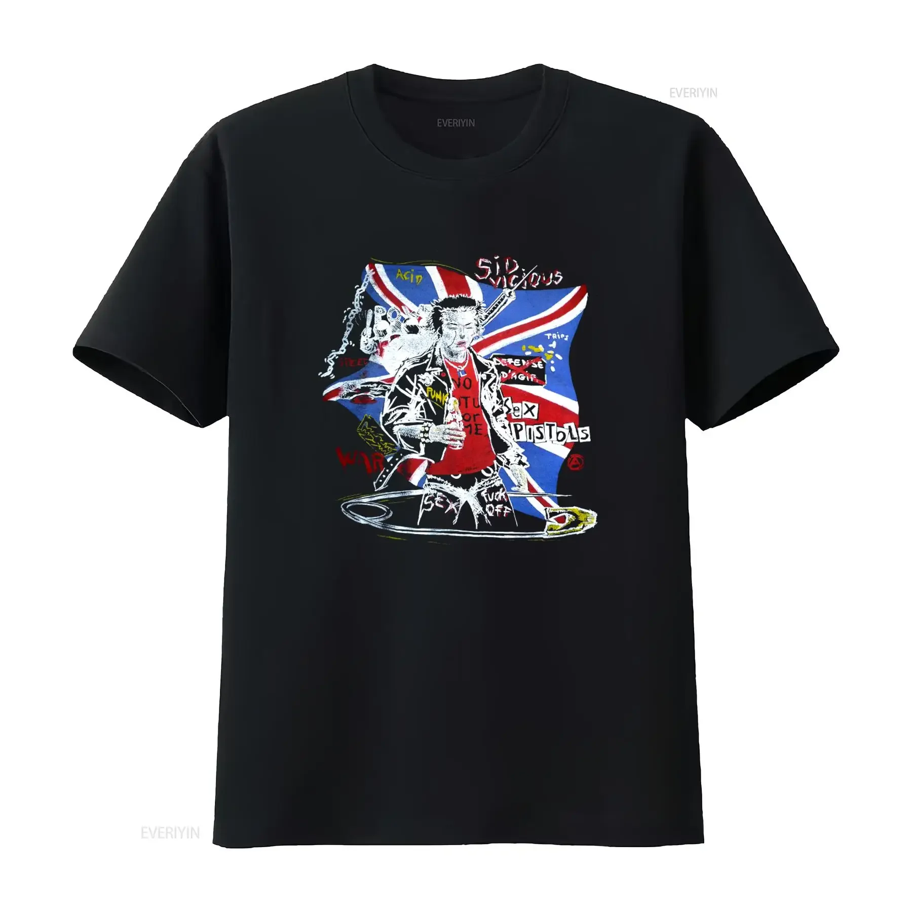 RARE VINTAGE 70's SEX PISTOLS SID VICIOUS PUNK ROCK TOUR CONCERT T SHIRT vintage Washed homme streetwear Slightly