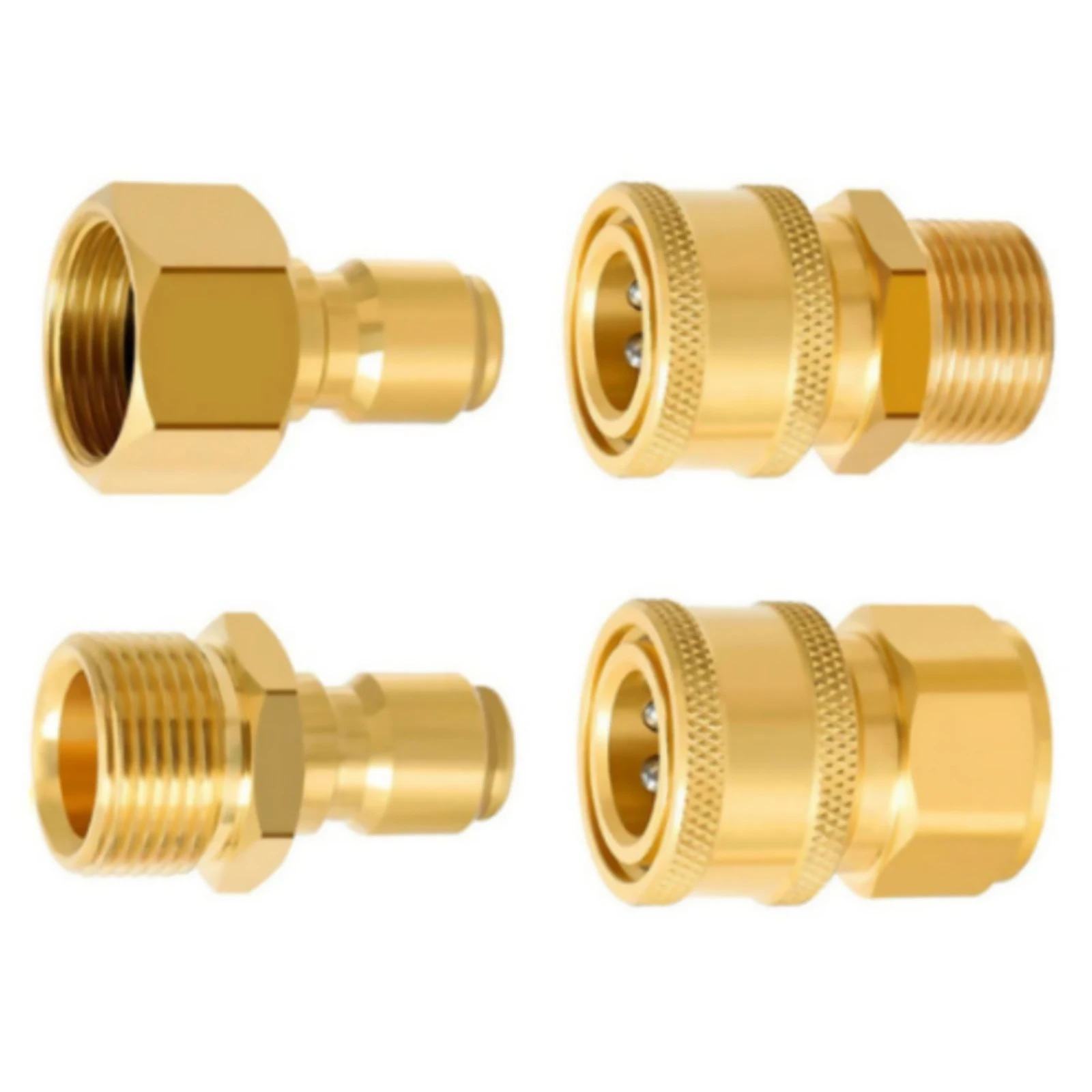 4Pcs Pressure Washer Quick Disconnect Kit M22-15mm to 3/8 inch Hose Quick Connect Fitting Adapter For Power Washer Gun Hose Pump