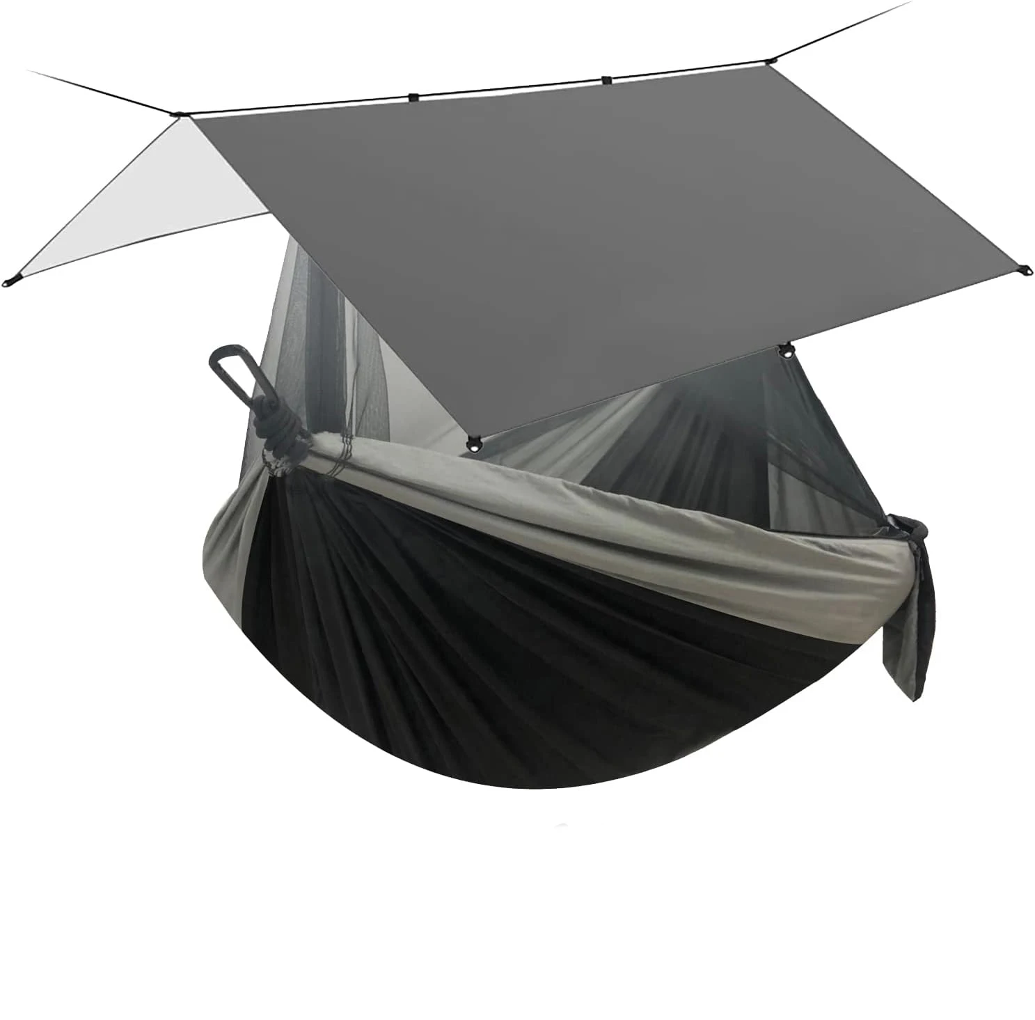 

Portable Double Camping Hammock with Rain Fly Tarp and Net Hammock Camping for Outdoor Indoor Backpacking Travelpromote sales