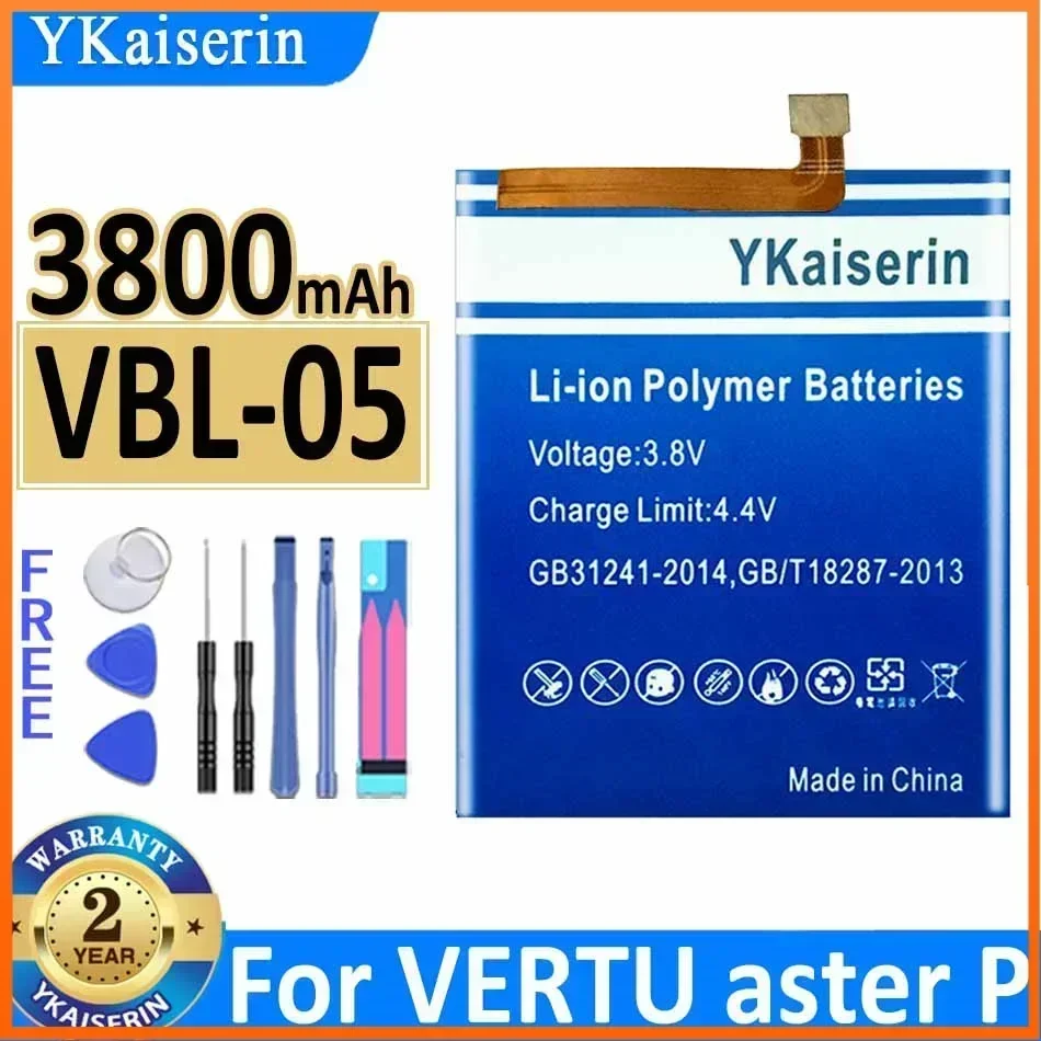 

YKaiserin BP-9V VBL-02 VBL-05 Replacement Battery for VERTU Aster Signature Touch V03 VBL-02 V06 Aster P Mobile Phone Batteries
