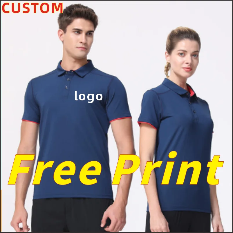 High-End Customization Polo Shirt Quick Dry Polo T Shirt For Men Sports Custom Polo 1PCS Couple Shirt Diy Your Name Shirts