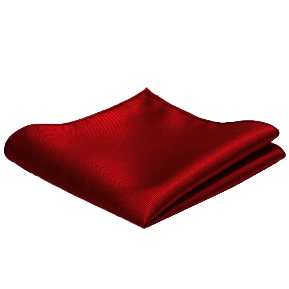 Fazzoletto da taschino classico da uomo in seta tinta unita 25x25 cm, elegante, per matrimoni e feste