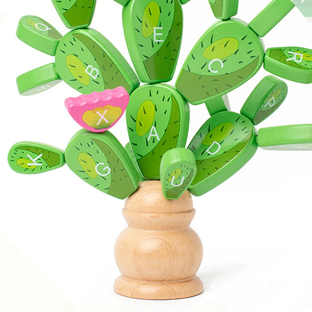 Fashion Cactuses Letters Assembled Toy Smoothing Burr-free Assembled Plaything For Kids